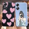Чехол для Oppo A17 A17K 2022 Милый Мультяшный Чехол с Сердечками для Девочек Мягкий Силиконовый Чехол для Телефона Для Oppo A17K A 17 k OppoA17 Задняя Крышка