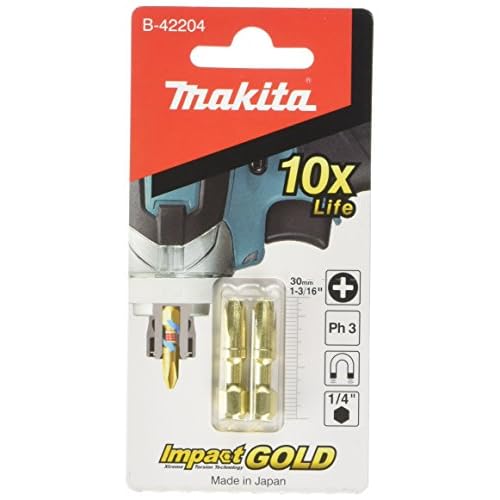 Makita B-42204 Impact Gold Shorton Bit Ph#3X1-3/16" 2/Se