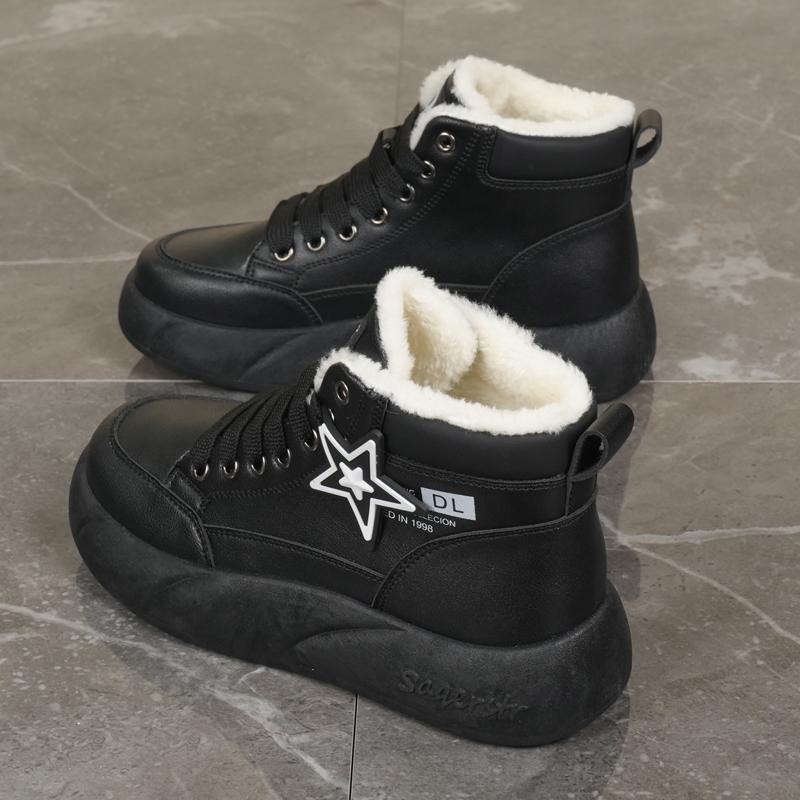 34-42 Женские зимние ботинки Plus Plus Plus Velvet с толстой подошвой, увеличивающие рост, из хлопка, теплые зимние ботинки с промежуточной подошвой