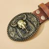 Цветочная гравировка пряжка ремня ковбойши винтажный ремень длиннорогого быка украшение на платье