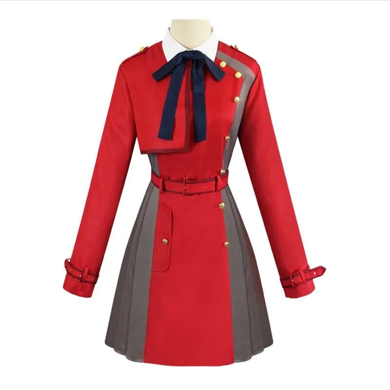 Костюм для косплея Lycoris Recoil Nishikigi Chisato Inoue Takina, платье для косплея, униформа, парик, костюмы на Хэллоуин для женщин