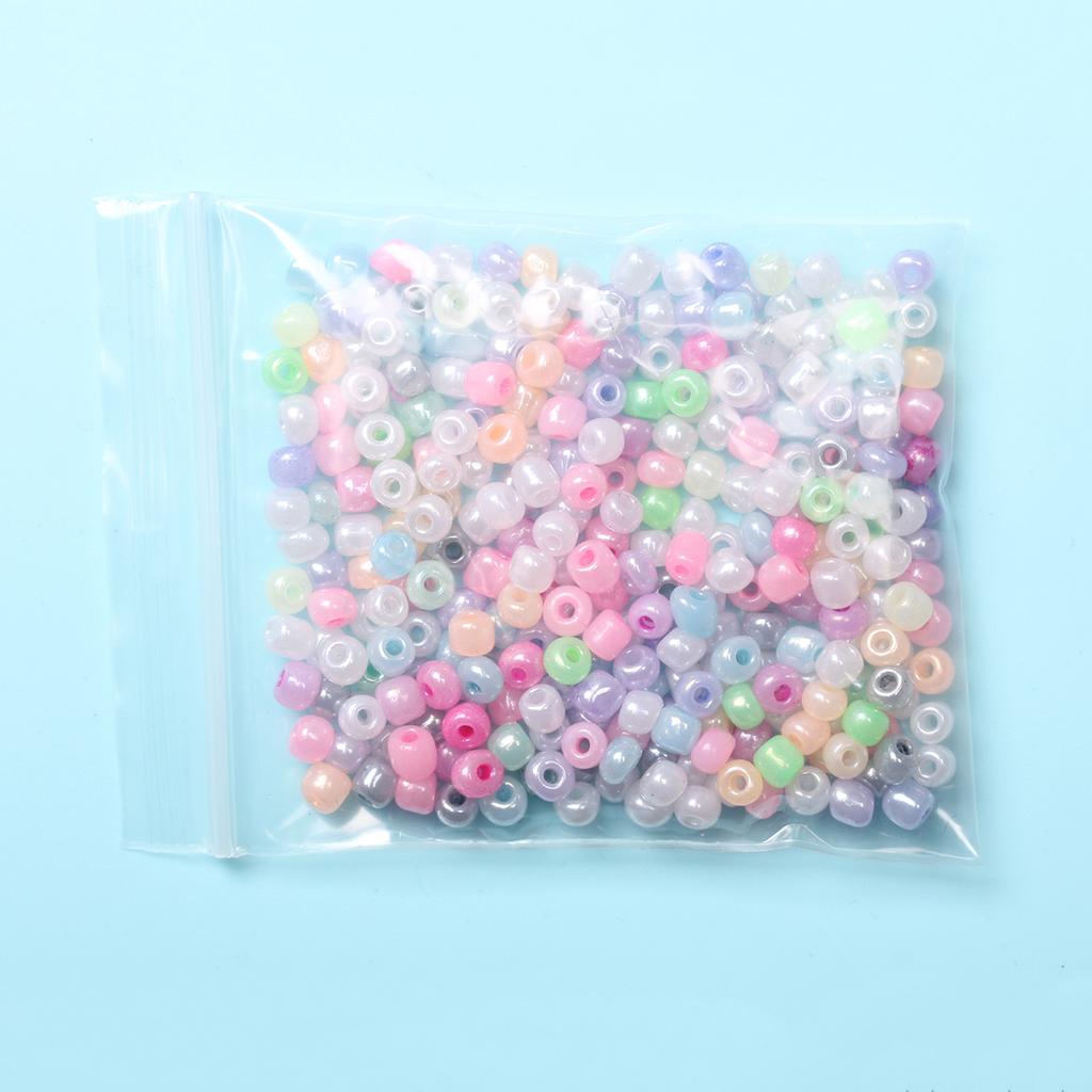 Seed Beads About300Pcs Round Hole Bead Handmade Candy Jewelry Makin DIY Beads Czech Glass Cream Color