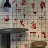 45390 Sheets Red Handprint Footprint Wall Sticker Halloween Spooky Waterproof PVC Self-adhesive