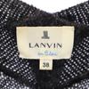 LANVIN en Bleu Дизайн из шерстяной смеси Свитер с коротким рукавом 38 Серый трикотаж Женский Б/у