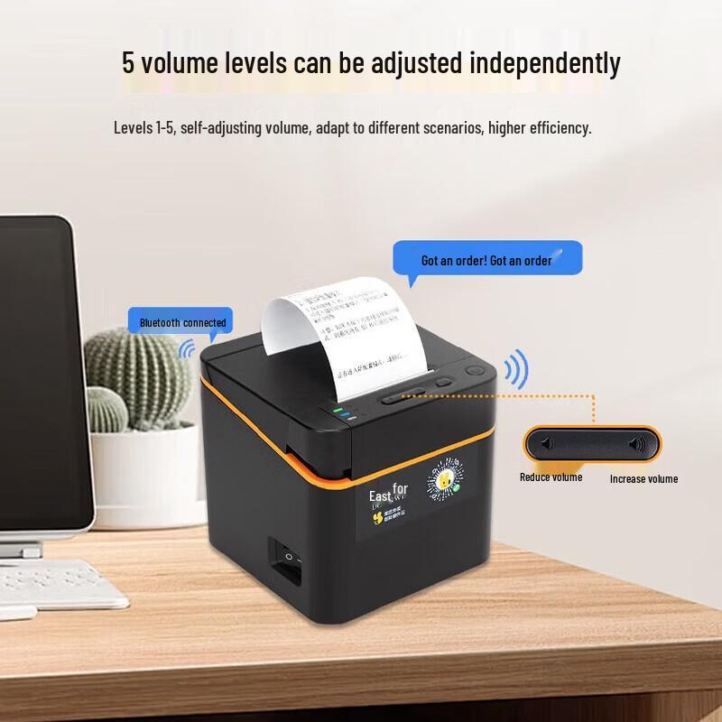 Dongwei 4G Bluetooth Auto Order Thermal Receipt Printer CN plug (adapter included)