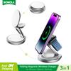 Металлическая 3 в 1 беспроводная зарядка складная подставка для iPhone 14/13/15 Pro 15 Вт магнитная беспроводная зарядка для Iwatch/airpodspro