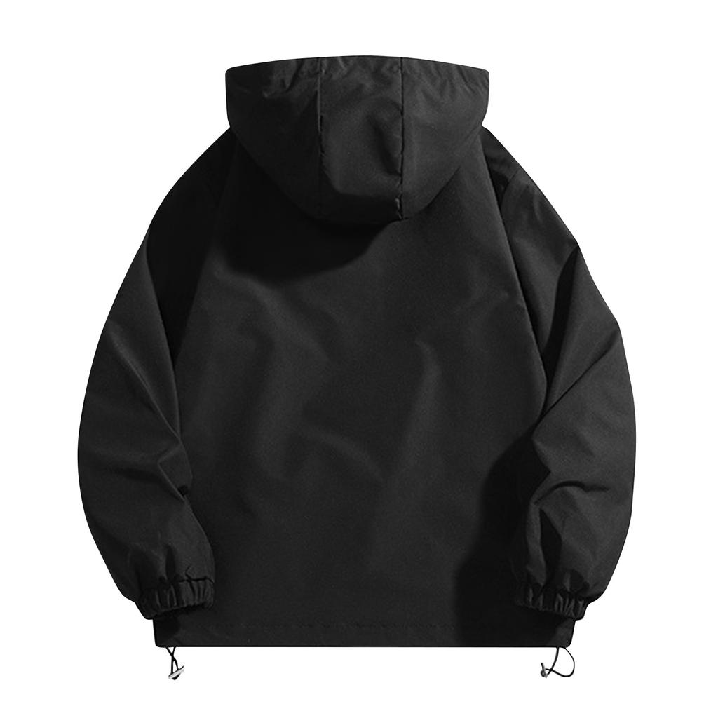 Унисекс Осенняя повседневная спортивная однотонная ветрозащитная куртка на молнии Рабочая куртка