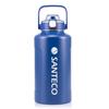 SANTECO Vacuum Insulated Water Bottle, Large Capacity, 1900ml, Keeps Cold or Hot, Includes Straw, Compatible with Direct Drinking Sports Drinks, Styli