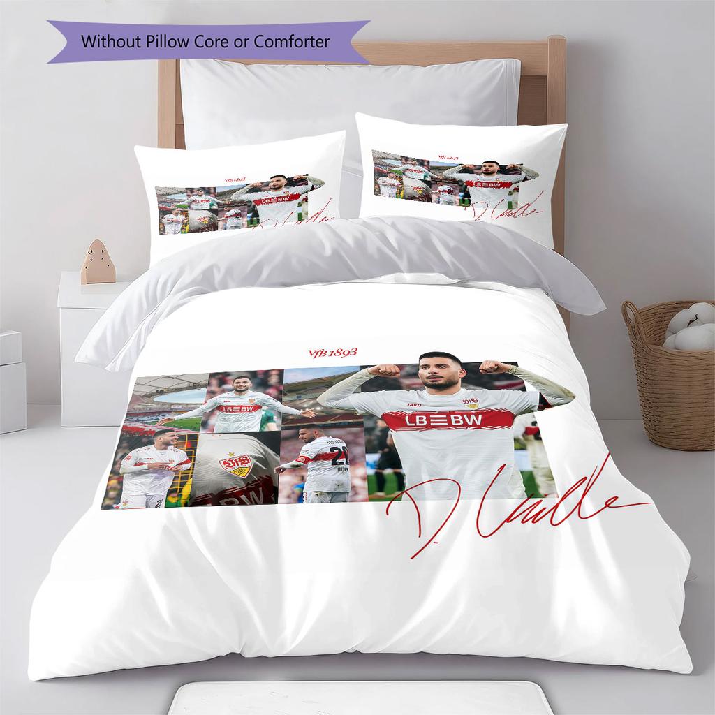 Stuttgart Faith Bedding Quilt Set Quilt Cover Pillowcase Home Decoration Birthday Gift (1 * duvet cover + 2 * pillowcase, without core)