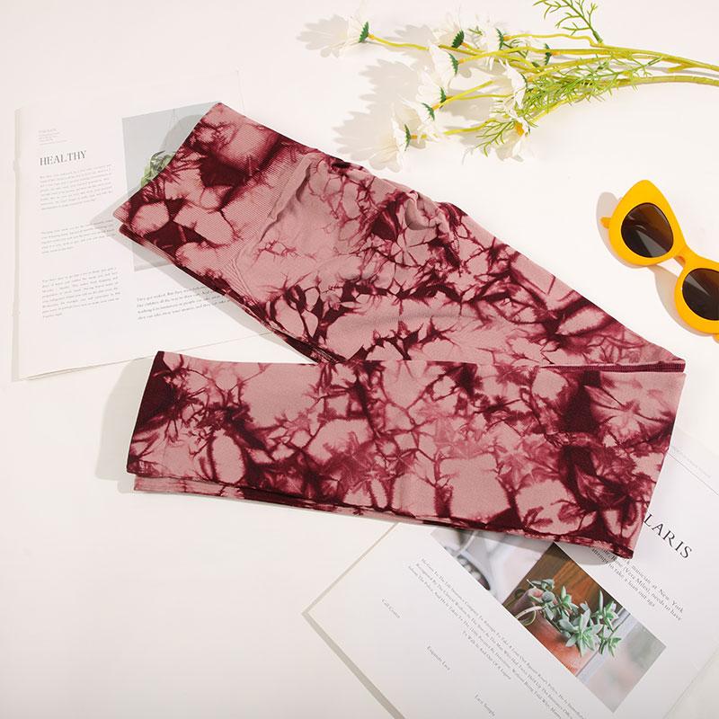 Бесшовные брюки для йоги с галстуком-краской, женские спортивные леггинсы с высокой талией, эластичные спортивные леггинсы для тренировок, узкая спортивная одежда для спортзала