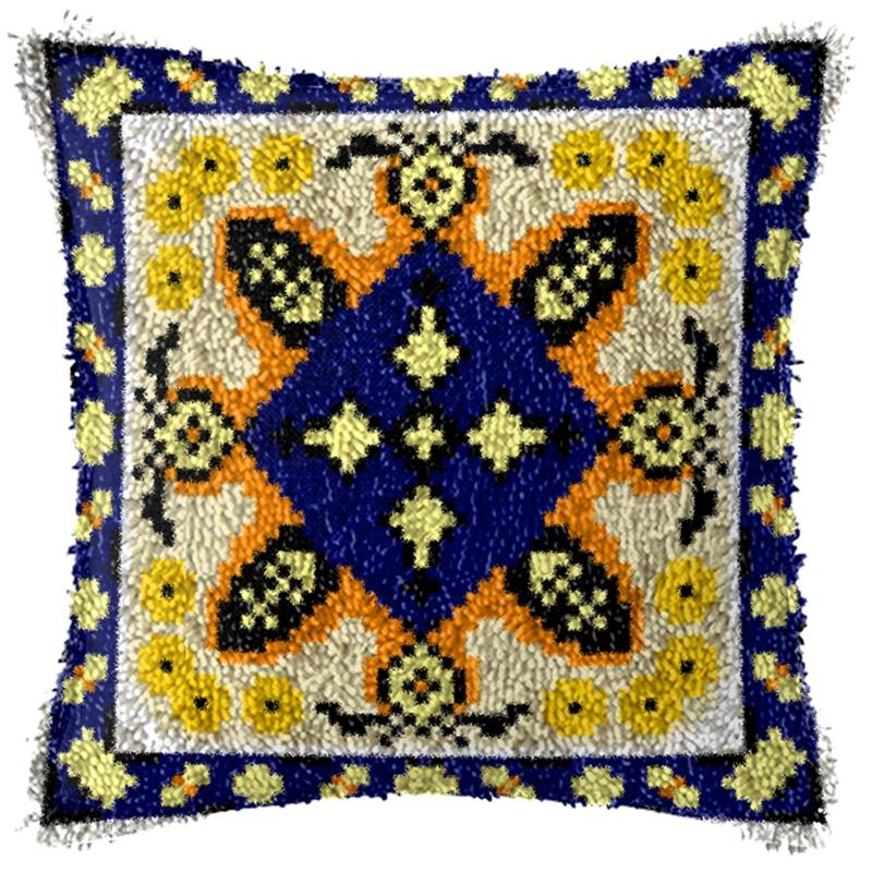 Вышивка Крючок для ковра DIY Ручная вязка Вышитая подушка Knooppakket Незаконченные наборы для ковра с крючком Смирна Пакет Ковер DIY