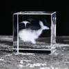 2,4-дюймовый кристаллический куб 3D-лазерный хрустальный пресс-папье Луна Солнечная система Облака Кубическое сердце Форма Настольные креативные подарки Украшения