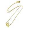 [P3875] - Handmade Steel Necklace 'Origami' (bird) Gold - 15x14 Mm