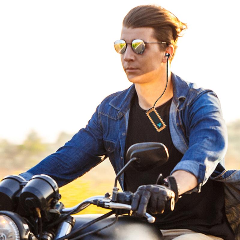 VAORLO Бизнес-наушники с зажимом для TF-карты, играющие по Bluetooth 5,4, с шумоподавлением, HD-наушники с цифровым дисплеем и микрофоном, гарнитура