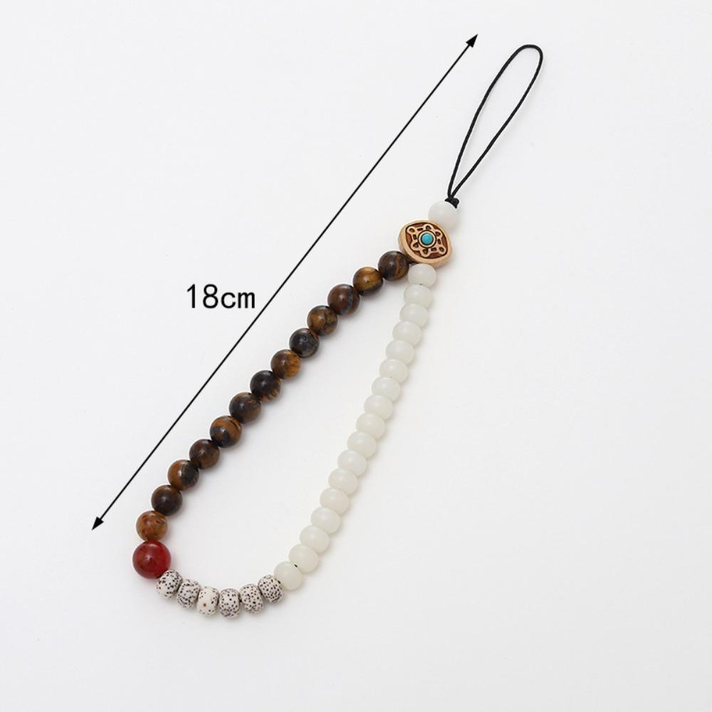 Anti-lost Cellphone Lanyard Chinese Style Cute Phone Strap Beaded Phone Chain  Jewelry Gift
