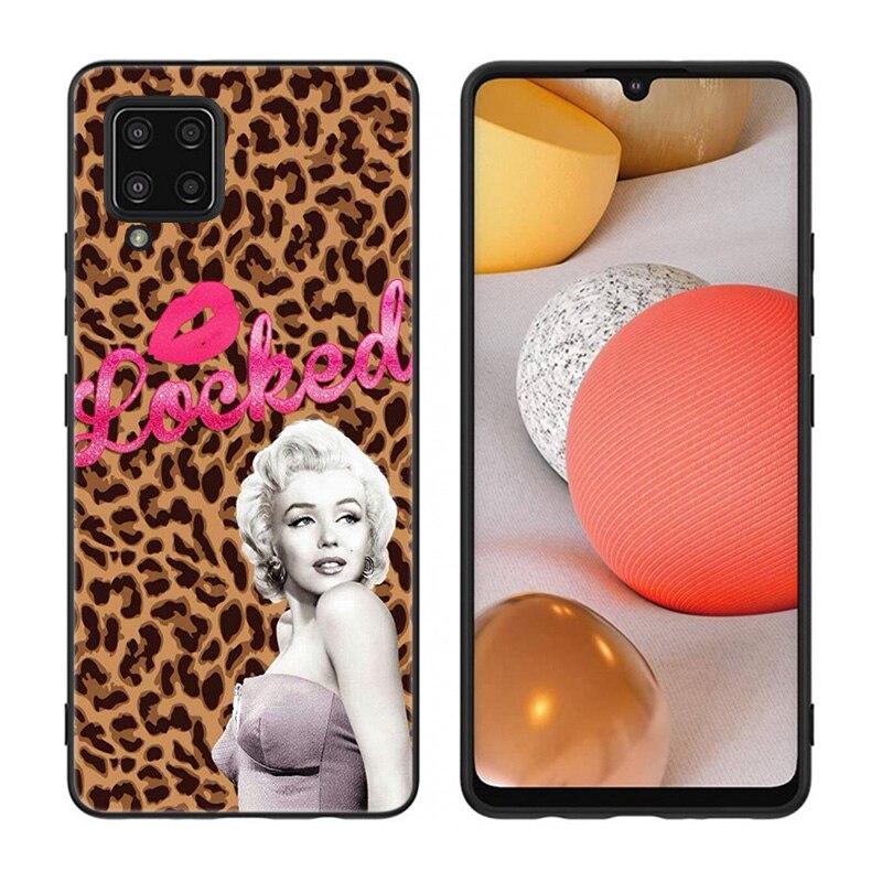 Сексуальный чехол для телефона Мэрилин Монро для Samsung Galaxy A12 A02S A22 A32 A52 A72 A71 A51 A41 A31 A21 A11 A50 A70 A10S A20S, черный чехол