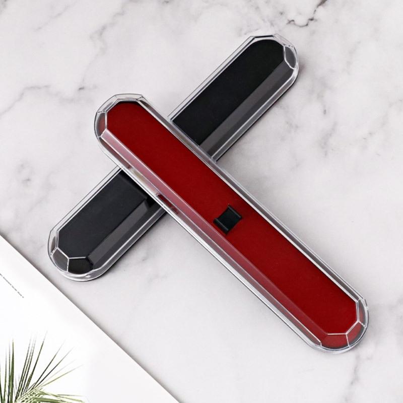 Прозрачный компактный прямоугольный пенал для ручек, карандашей, ластиков. Школьные и офисные органайзеры.