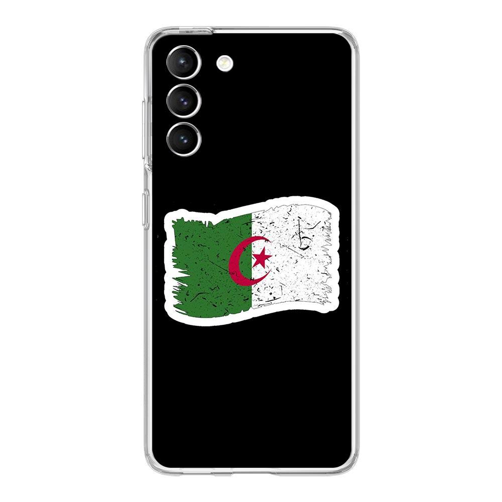 Чехол для телефона Samsung Galaxy S24 Plus S23 S22 S21 S20 FE Ultra 5G S10 S10E S9 Мягкий прозрачный силиконовый чехол Алжирский флаг