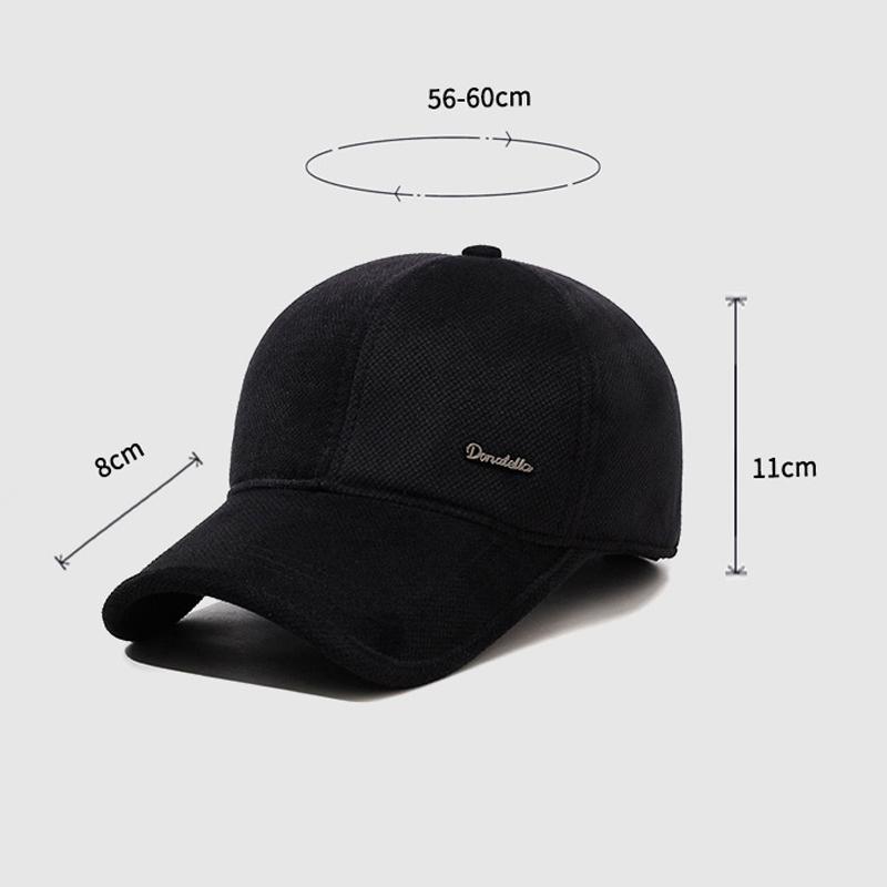 Мужская шапка осень-зима теплая кепка для людей среднего и пожилого возраста бархатная толстая уличная защита ушей бейсболка