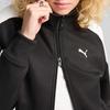 Puma Трикотажная ретро спортивная куртка с цветными блоками и воротником-стойкой на молнии женская куртка черного цвета 631965-01