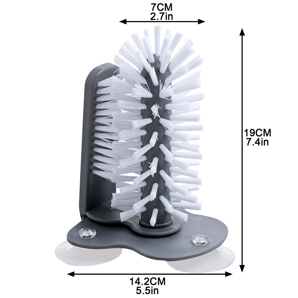 Sagit ZaYow Cup Cleaning Brush Glass Washer, Rotating Cup Brush Cleaning Brush For Beer Cup, Red Wine Glass And More Bar Kitchen Sink Home Tools