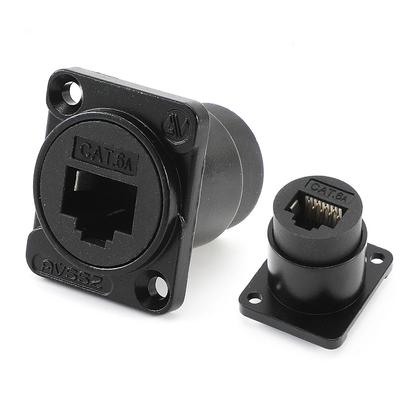 Экранированный RJ45 коннектор D-типа 8P8C Без обжима Розетка для сигнального кабеля Сетевой адаптер CAT6A 10-Гигабитный Высокоскоростная полоса пропускания