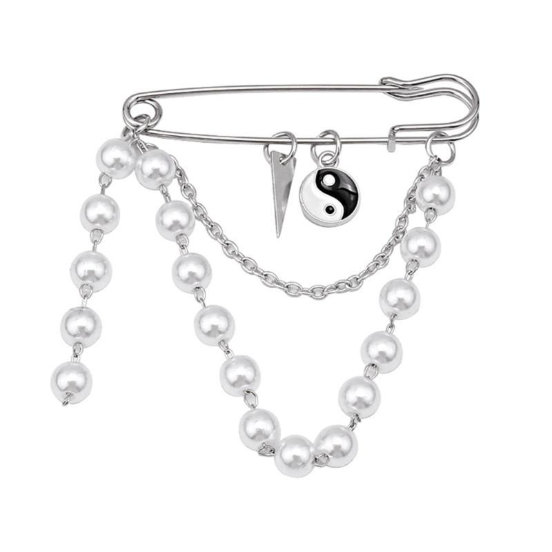 Novelty Lapel Pin Pearls Rhinestones Crystal Lapel Pin Jewelry Brooch Photo Props Delicate Crystal Brooch Pin Brooch