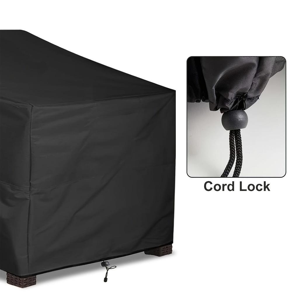 Durable black outdoor chair cover – deep-seat leisure chair