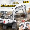 Радиоуправляемый экскаватор-самосвал RC 1/20 со светом и музыкой 2,4 ГГц 11 каналов Большой радиоуправляемый грузовик Строительная техника Образовательные игрушки для детей Рождественский подарок