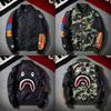 Мужская куртка-бомбер A Bathing Ape Space Shark Head Ma1 в армейском стиле, камуфляжная