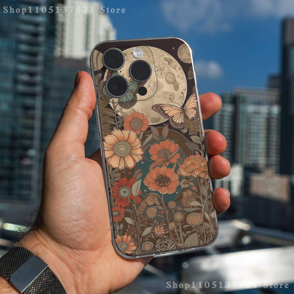 Art W-William M-Morris Phone Case For iPhone 16,15,17,12,13,14,11 Max,Pro,Plus,X,XS,XR,SE4,E Mini Transparent Cover