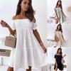Summer Off Shoulder Short Sleeve Dress Casual Loose Mini Dresses