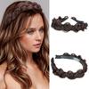 XINRAN Synthetic Fishbone Braid Wig Headband Twist Braid Hair Hoop Hair  Non-Slip Headband For Women Hairpiece Accessories