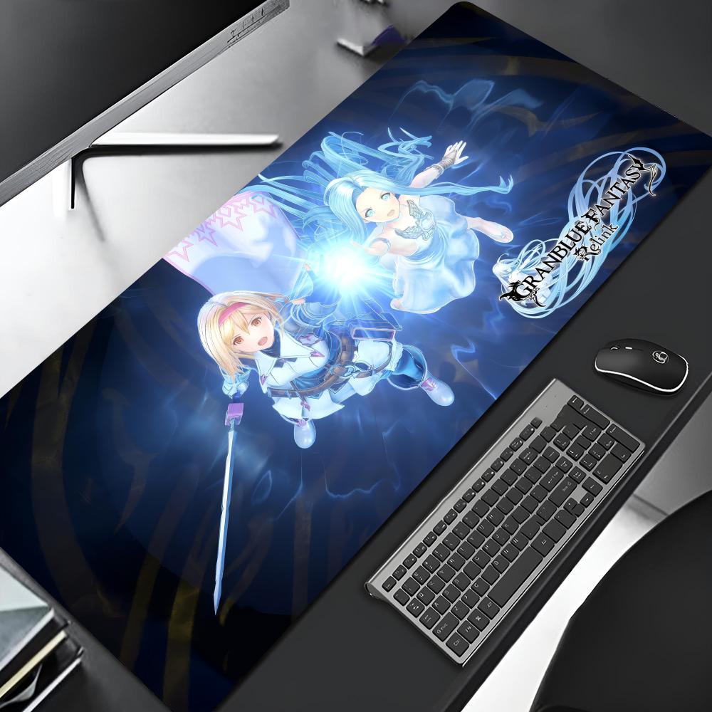 Granblue Fantasy Mouse Pad Cartoon Lockedge Large Gaming Pad Computer Gamer Keyboard Mat Desk Mousepad PC Desk Pad
