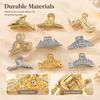 Hollow Design Hollow Hairpins Metal Material Rhinestones Flowers Hair Clips  For Women