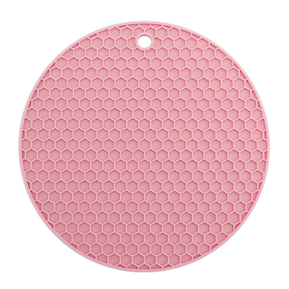 Thick Round Silicone Coasters Heat Resistant Non Slip Cup Mats Insulation Pot Holders Kitchen Table Protection Pads