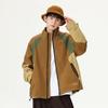 American Trendy Brand Color Matching Tooling Jacket Men'S Mountain Outdoor Windproof Stand-Up Collar Jacket