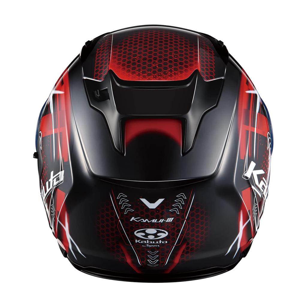 OGK KABUTO Motorcycle Helmet Full Face KAMUI3 ESTELA Black Red (Size L)