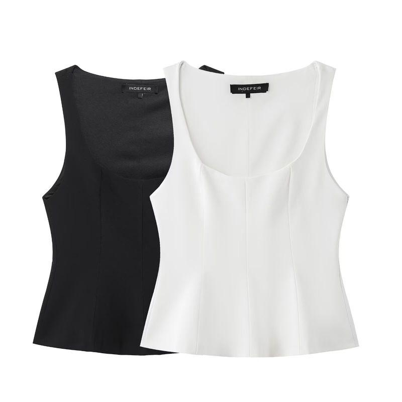 Kaslead New Arrival Women's Clothing Fashion Style Cropped Short Skirt Hem Stretch Comfortable Top 2180011