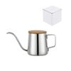 Stainless Steel Narrow Mouth Coffee Pot - Drip Pot for Commercial Use, Small Household Use (250ml Silver)