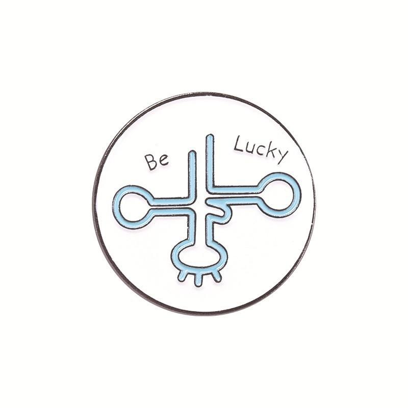 Креативные Персонализированные Металлические Мультяшные Броши Уникальные Геометрические Значки для Стильных Аксессуаров