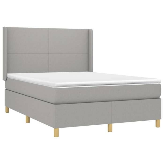 Maison Exclusive - Sommier à lattes de lit matelas LED Gris clair 140x200 cm Tissu