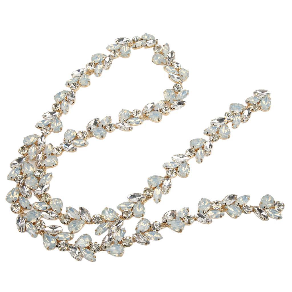 1yd Rhinestone Flower Chain Shiny Colorful Exquisite Workmanship Color Horse Eye Drop Rhinestone