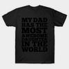 Men Black Print T-shirt Super Large TShirt Most-awesome-daughter No-Cut Transfer Paper Print Cotton Tshirt