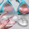 1 Pair Triangle Silicone Chest Patch Women's Push-up Self-adhesive Chest Pad Invisible Thickened Sponge Pad Swimwear Bikini Unde