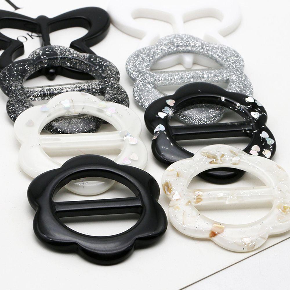Flower Clothes Decoration Round Garment Accessories Garment buckle T Shirt Clips Resin Scarf Buckle