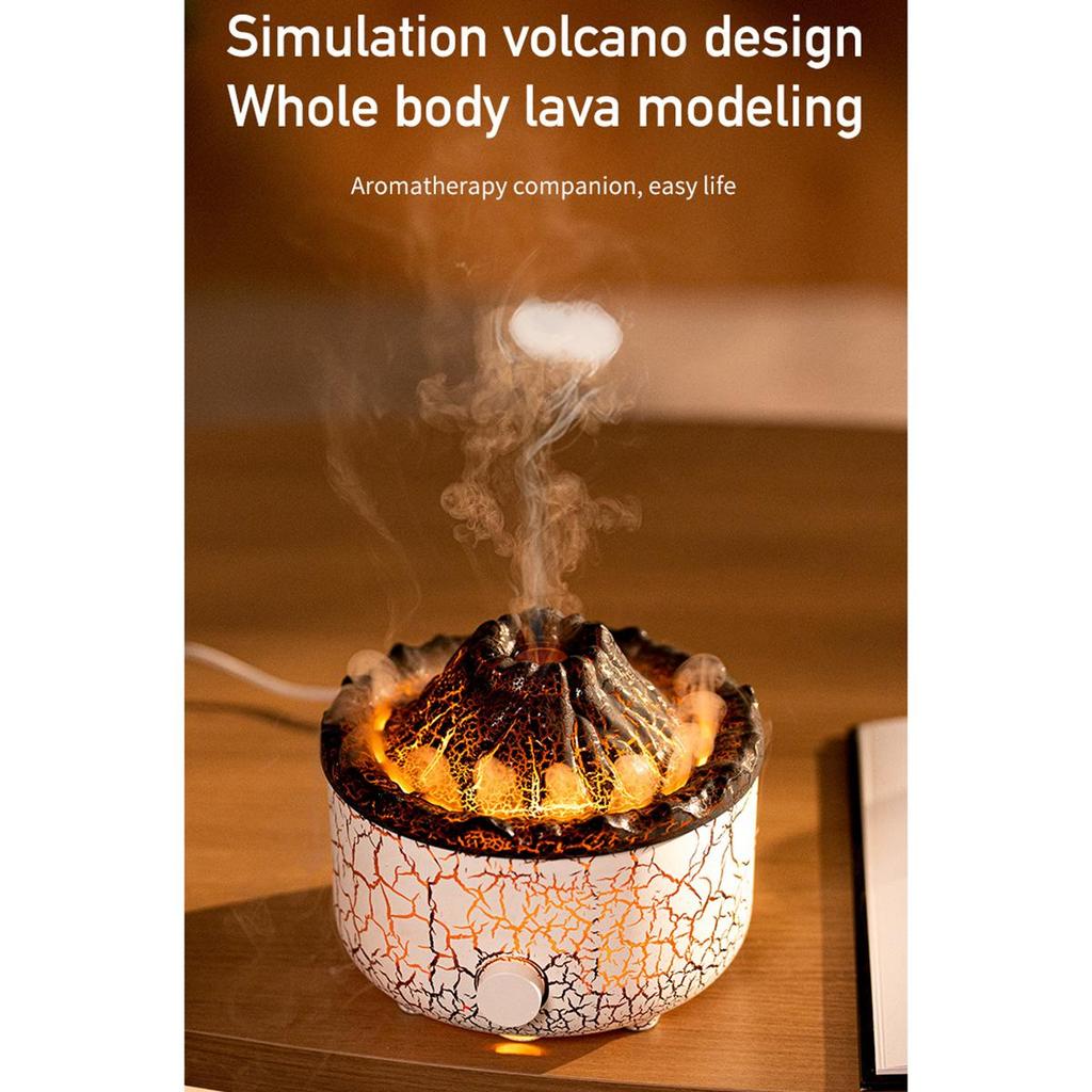 Увлажнители пламени вулкана, диффузоры с 7 цветными лампочками, диффузоры для ароматерапии, необходимое украшение для дома, комнаты, аромат