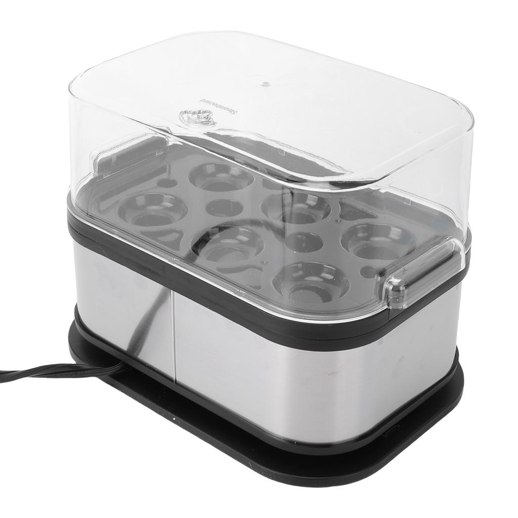 Rapid Egg Cooker 6 Egg Capacity Stainless Steel Smart Boiled Egg Maker Machine for Home Dorm Office