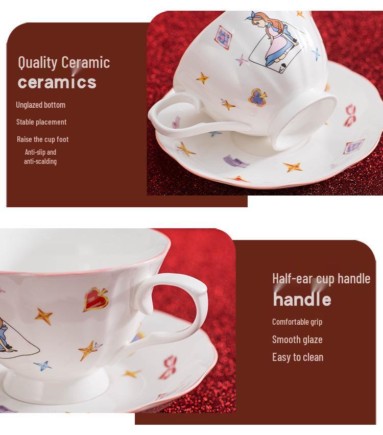 Кофейная чашка Алиса: Женский подарок на Новый год, День рождения, Свадьбу, Новоселье или для послеполуденного чая