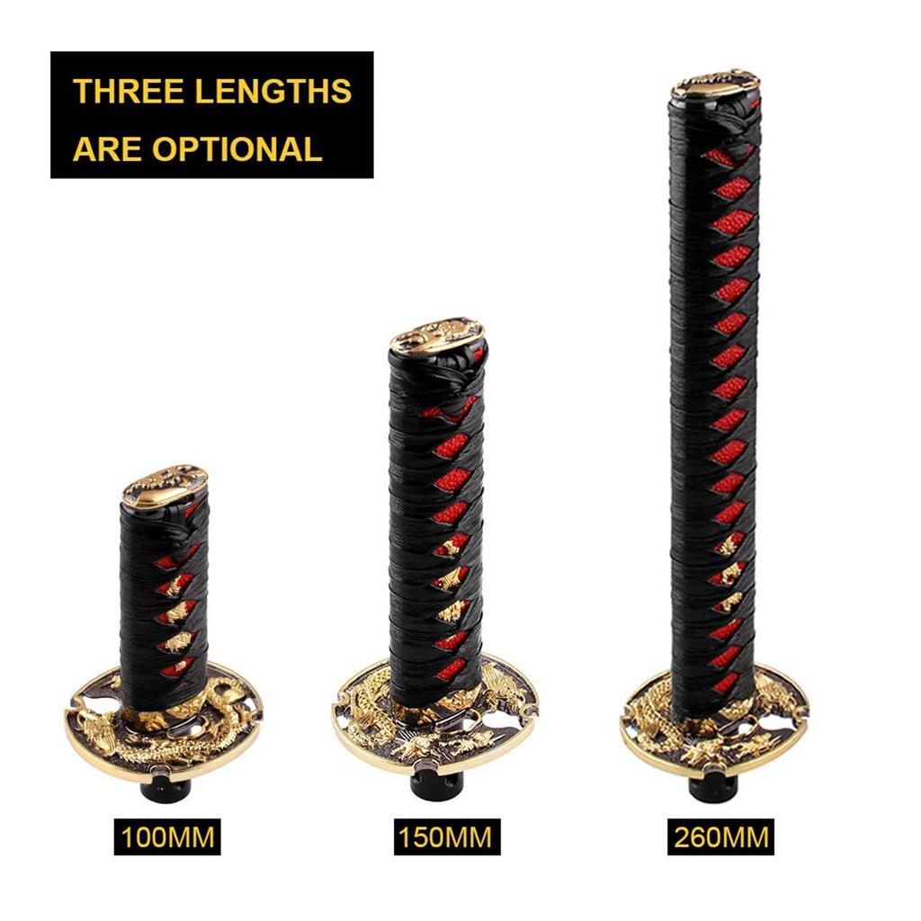 RYANSTAR Samurai Automatic Shift Knob Universal Lock/Button Automatic Transmission, Cool Katana Gear Shifter Metal Weight Black & Red